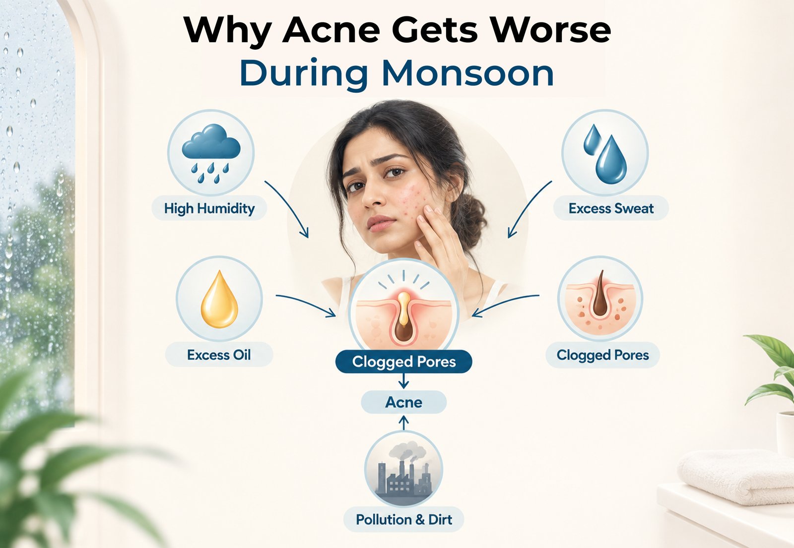 Dermatologist examining dry skin during consultation in Rohini